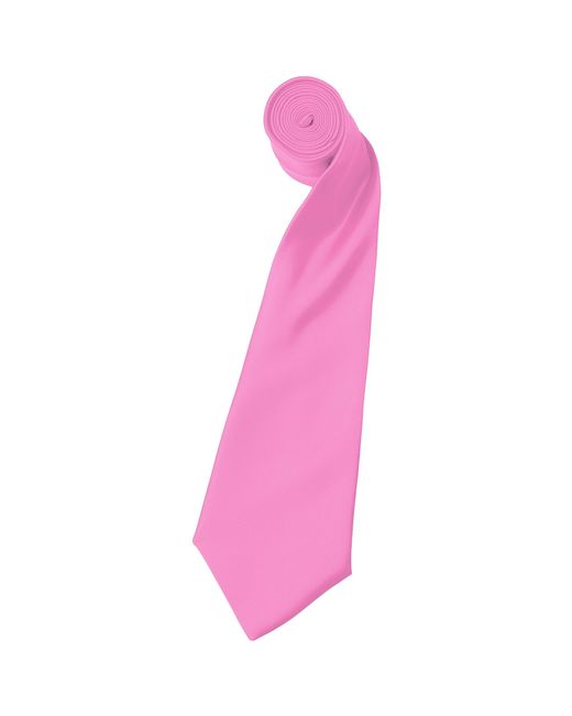 PREMIER Pink Plain Satin Tie (Narrow Blade) (Pack Of 2) for men