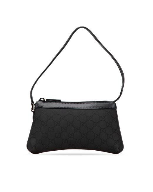 Gucci Black Gg Monogram Shoulder Bag