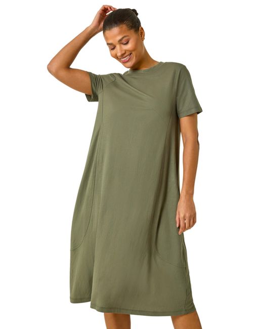 Roman Green Relaxed T-Shirt Jersey Dress
