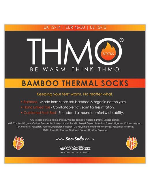 THMO Blue Bamboo Thermal Socks For Winter for men