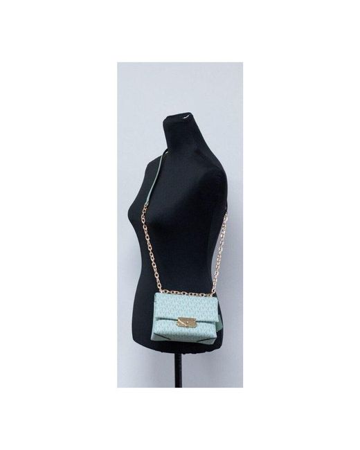 Michael Kors Green Cece Small Sea Signature Pvc Convertible Flap Crossbody Bag