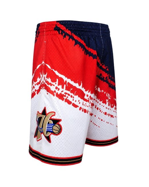 Mitchell & Ness Red Nba Philadelphia 76Ers Independece Swingman Shorts for men
