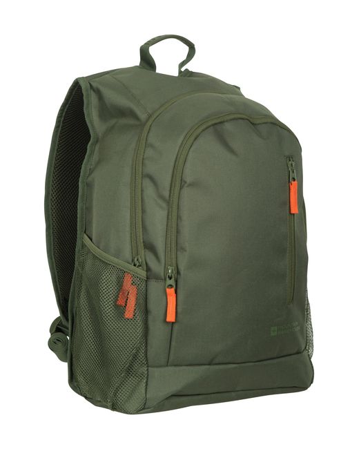 Mountain Warehouse Green 'Fawkes' Rucksack With Multiple Pockets Adjustable Shoulder Straps Everyday Backpack