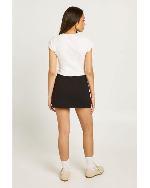 Boohoo Black Basic Jersey Skort