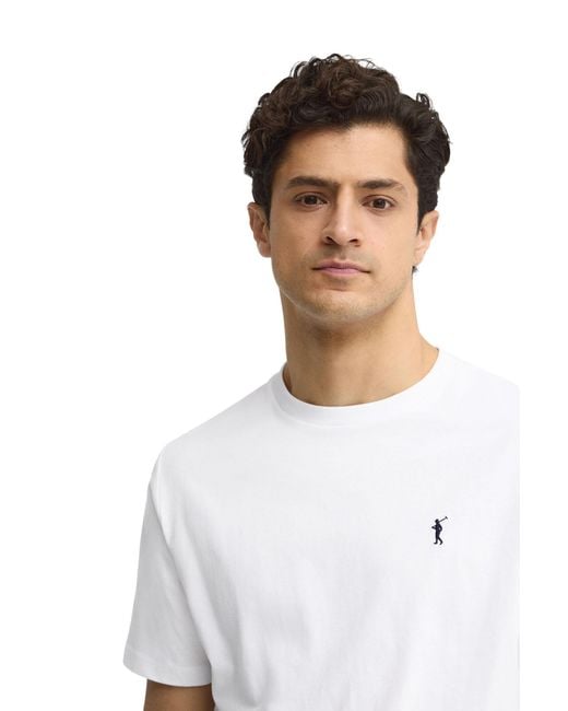 POLO CLUB White Short Sleeve Crew Neck T-Shirt for men