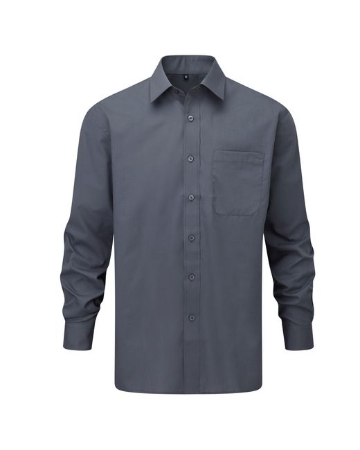 Russell Blue Collection /Ladies Poplin Long-Sleeved Shirt (Convoy)