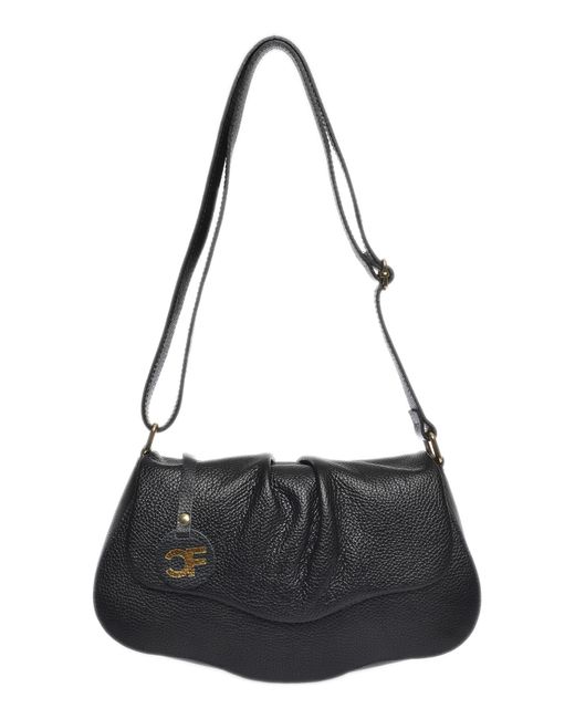 Carla Ferreri Black Rindsledertasche