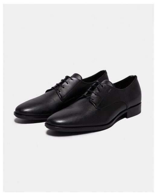 Boss Black Boss Colby Leather Derby Shoes With Embossed Logo for men