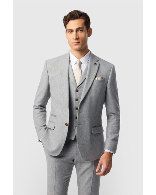 Antique Rogue Gray Single Breasted Two Button Slim Fit Suit Jacket for men