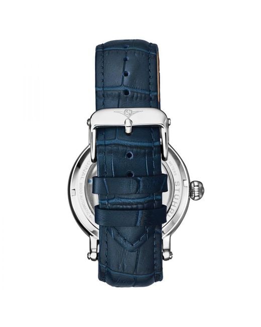 Stuhrling Gray Macrocosm 4000 Automatic 43Mm Skeleton With Dual Time for men