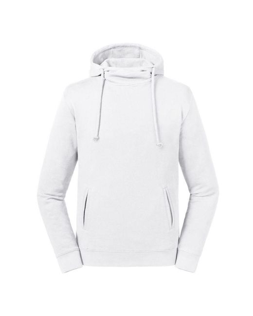 Russell White Adult Organic Hoodie () for men