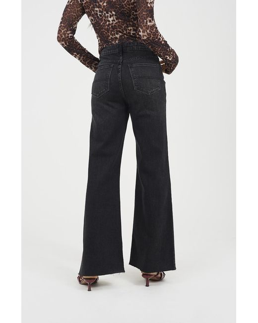 Brave Soul Black Mid Rise Wide Leg Jeans