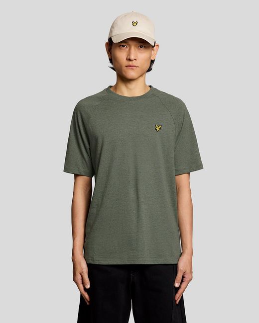 Lyle & Scott Green Marl Raglan T-Shirt for men