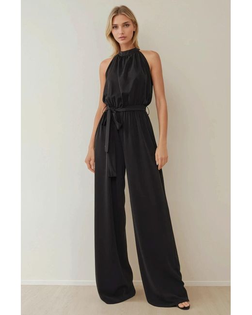 Hiccup Blue Wide Leg Halter Neck Jumpsuit