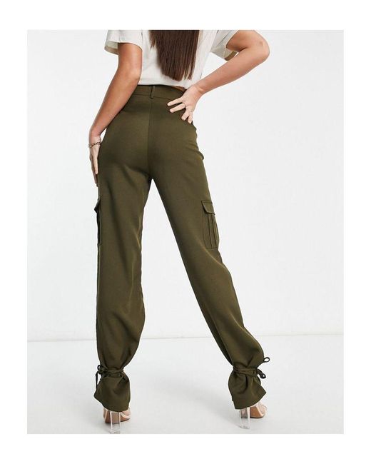 UNIQUE21 White Tall High Waisted Cargo Trousers