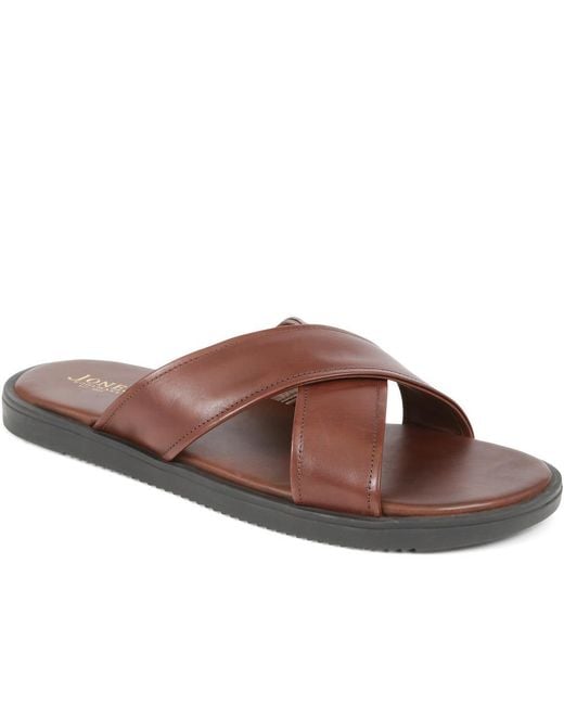 Jones Bootmaker Brown Whitehaven Leather Mules for men
