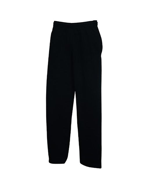 Fruit Of The Loom Black Open Hem Jog Pants Jogging Bottoms for men