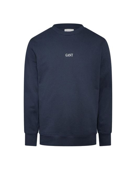 Gant Blue S Graph Crewneck for men