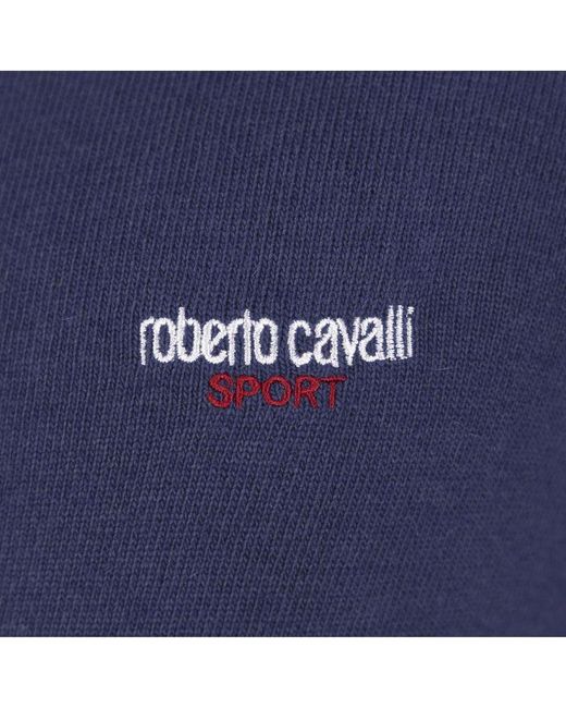 Roberto Cavalli Sport Slank Model Volledige Mouw Blauw in het Blue voor heren