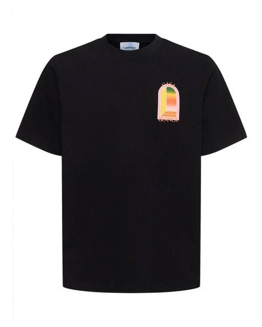 Casablancabrand Black Gradient L'Arche Printed T-Shirt for men
