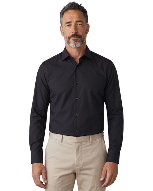 TruClothing Blue Slim Fit Long Sleeve Formal Plain Dress Shirt for men