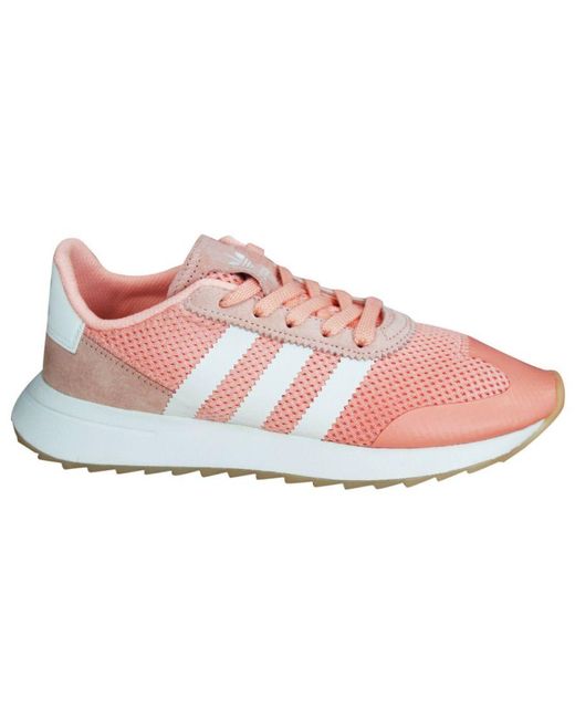 adidas Flashrunner Peach Trainers Textile in Pink | Lyst UK