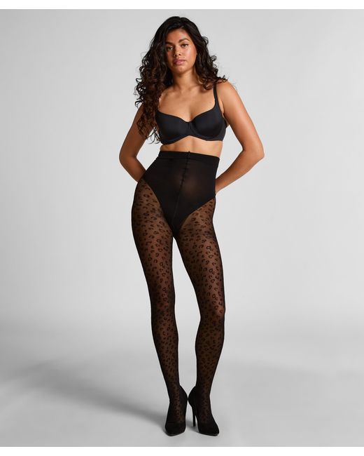 Hunkemöller Black Tights Leopard