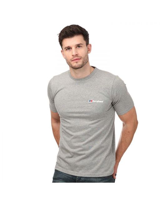 Berghaus Gray Organic Classic Logo T-Shirt for men