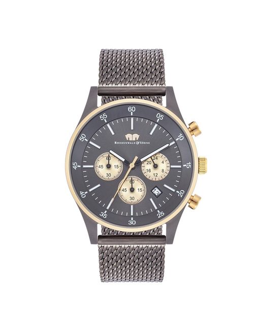 Rhodenwald & Söhne Metallic Stainless Steel Watch 43Mm for men