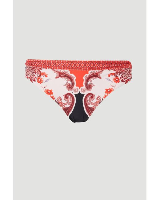 Karen Millen Pink Scarf Mirrored Print Bikini Bottoms