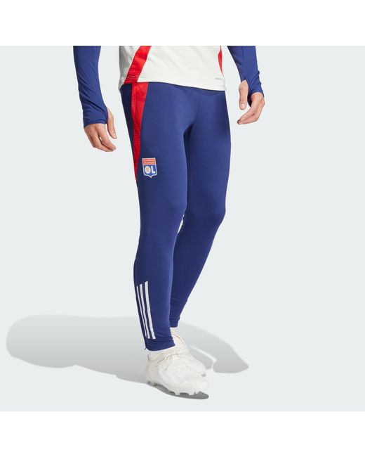 Adidas Originals Blue Olympique Lyonnais Tiro 24 Training Pants for men