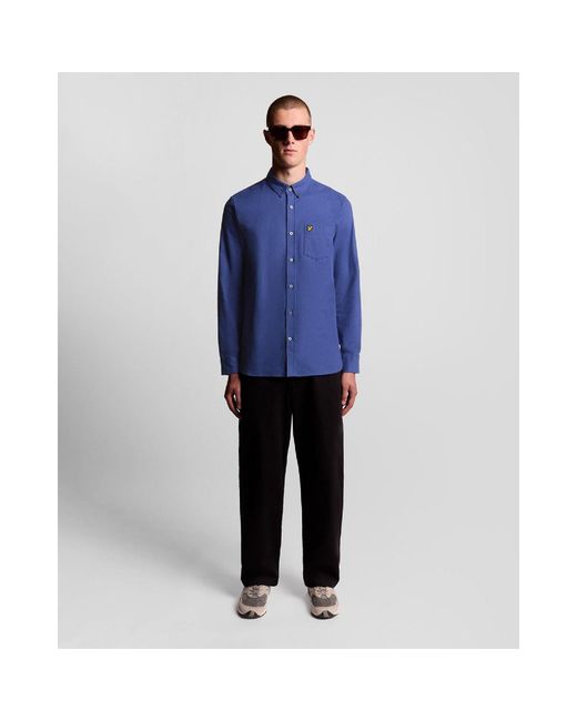 Lyle & Scott Blue And Flannel Shirt for men