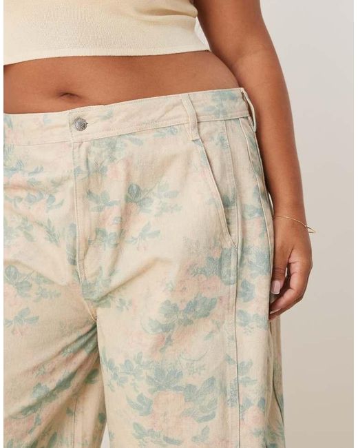 ASOS Natural Design Seamed Barrel Trouser