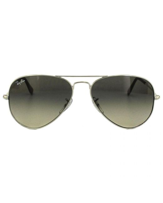 Ray-Ban Green Sunglasses Aviator 3025 003/32 Gradient 55Mm Metal