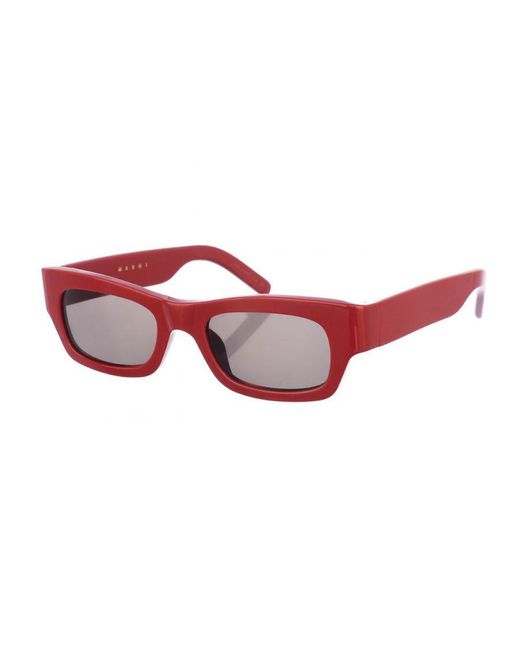 Marni Red Rectangular Acetate Sunglasses Me627S