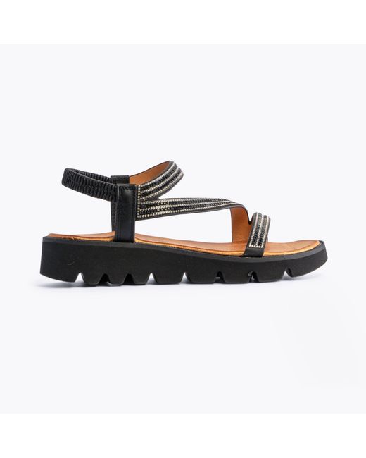 Heavenly Feet Brown Fresco Sandals Rubber