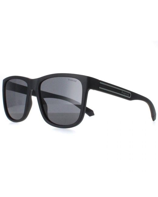 Polaroid Gray Square Matte Polarized Pld 2155/S for men