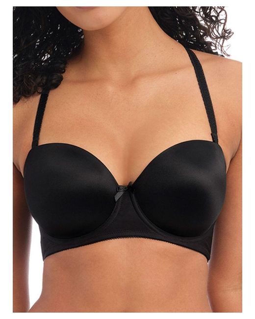 Freya Black Deco Strapless Moulded Bra