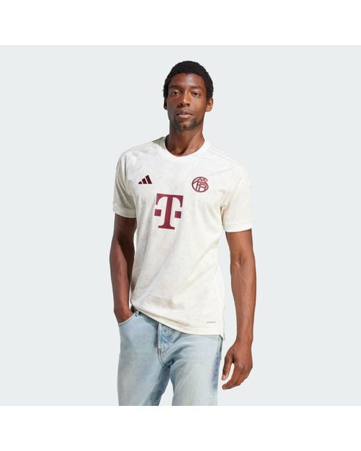 Adidas Originals White Fc Bayern 23/24 Third Jersey for men