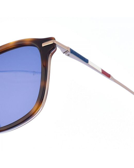 Lacoste Blue Square-Shaped Acetate And Metal Sunglasses L609Snd