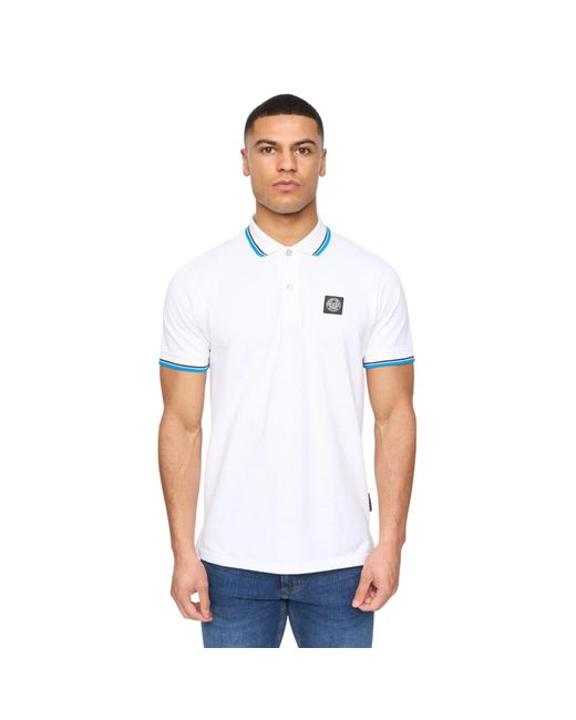 Henleys White Henalpha Polo Shirt (Optic) Cotton for men