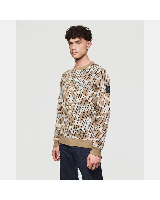 Weekend Offender Multicolor Difranco Camo Knit Sweater for men