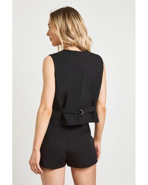 Boohoo Black Petite Tailored Mini Shorts