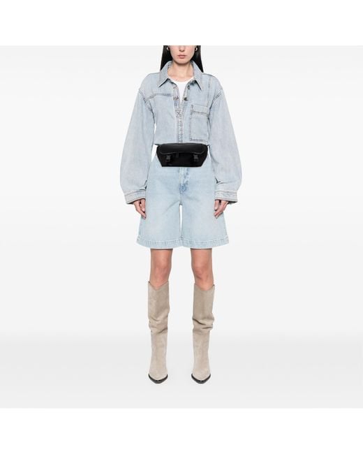 Gucci Blue Stripe Belt Bag