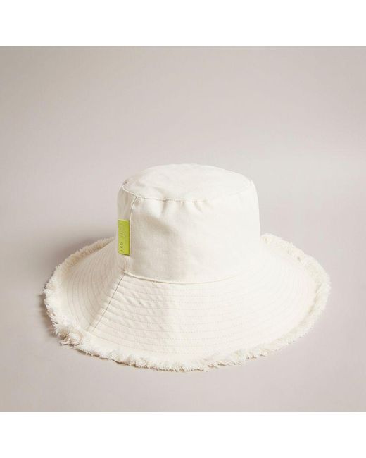 Ted Baker Natural Baisee Frayed Edge Bucket Hat