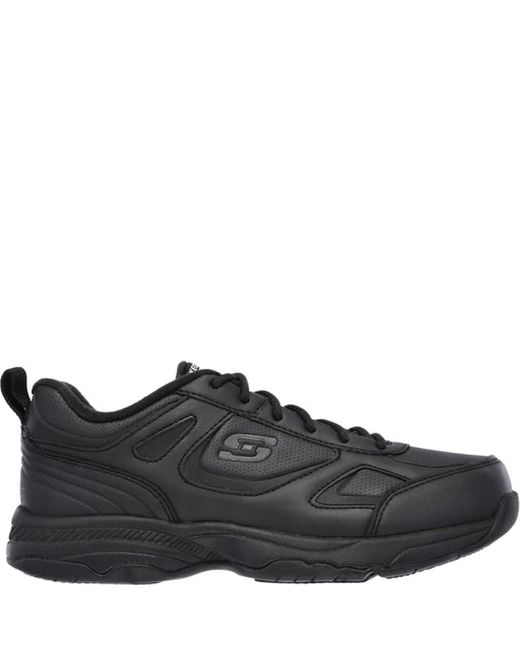 Skechers Black Ladies Dighton-Bricelyn Sr Leather Relaxed Fit Safety Shoes