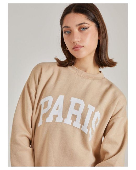 Pink Vanilla Natural Paris Oversized Sweatshirt
