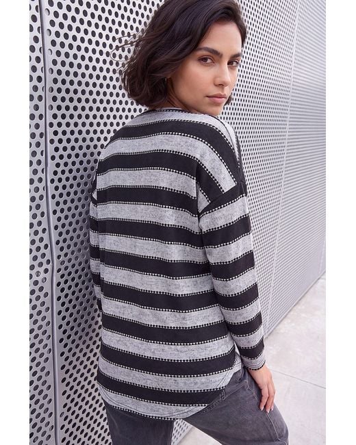 Roman Black Stripe Jersey Snit Top