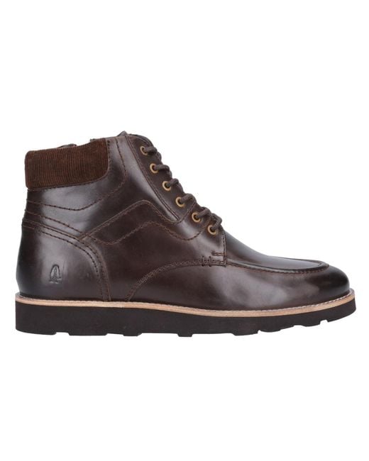 Hush Puppies Black Kenneth Leather Memory Foam Boots for men