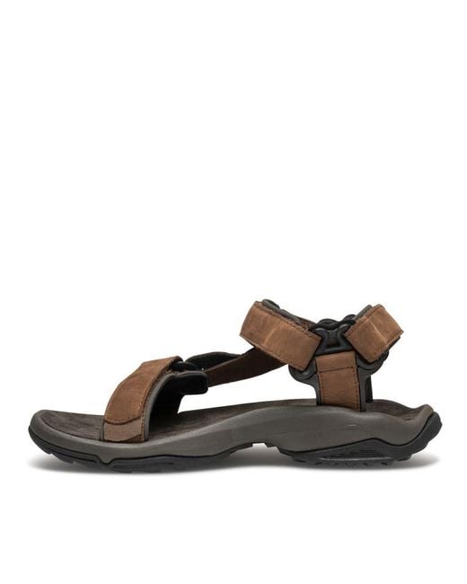 Teva Brown Terra Fi Lite Leather Sandal for men